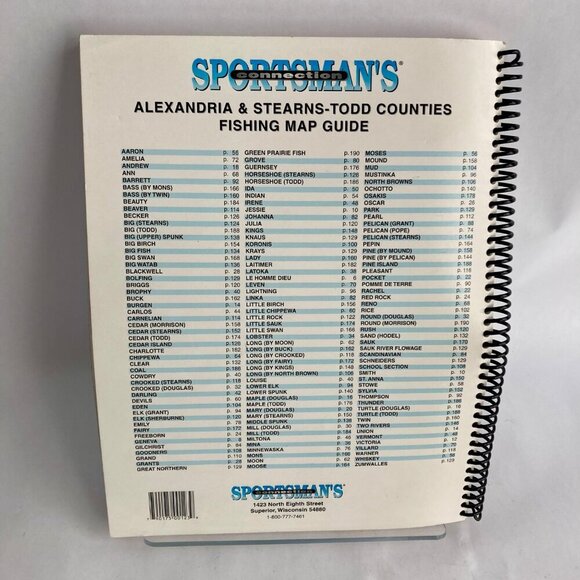 Sportsman's Connection Alexandria Area & Stearns-Todd Fishing Map Guide Book MN - Picture 2 of 6